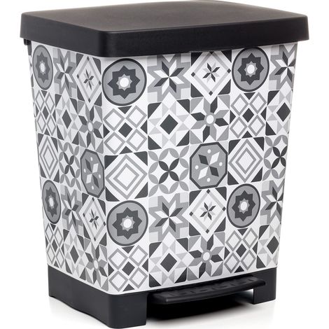 Poubelle Cuisine avec Pédale Cubik Deco 21 L, 33,5 x 30 x 39 cm (1/4)