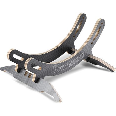 1 Support vélo en bois, robuste, design élégant, pour maison, rangement intérieur (1/5)