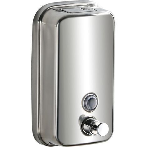 Distributeur savon inox mural 800 ml argent