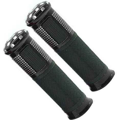 Poignées de moto antidérapantes universelles, accessoire de décoration pour guidon, noires (1/5)