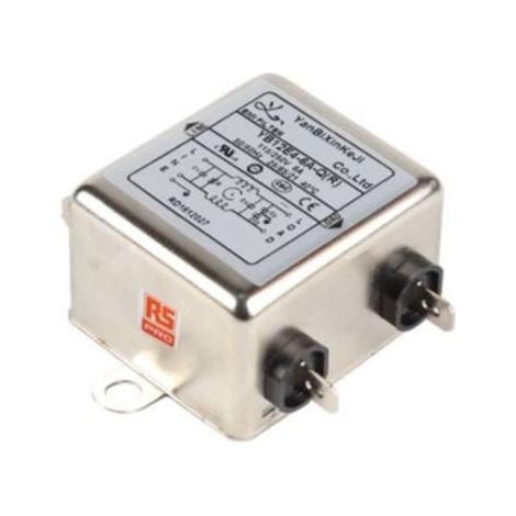 Filtre secteur RS PRO, 6A max, 2 phases, 250 V c.a. max, Montage sur châssis