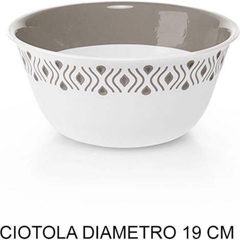Ciotola insalatiera scodella contenitore per insalata cucina ristorante pub e cibi - ciotola+coperchio: ciotola D 19CM (1/3)