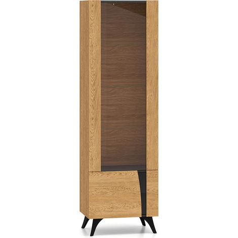 Vetrina 2 ante Soah marrone e nero 190cm