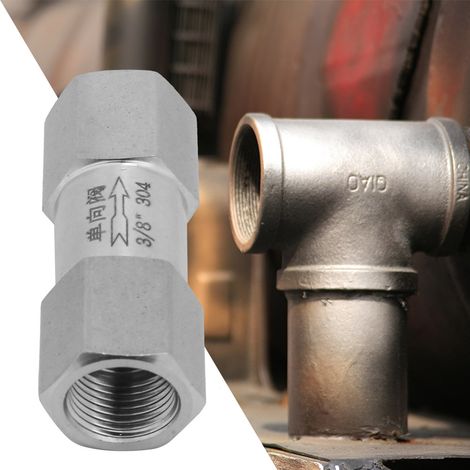 Vanne anti-retour hexagonale fendue en acier inox 304 pour haute température et pression (3/8 pouce BSPP) (1/5)