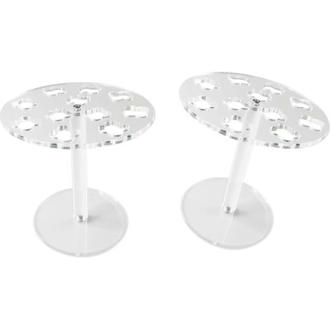 Support de rangement en acrylique transparent à 11 trous pour ciseaux de salon de coiffure, peignes et ciseaux (1/5)