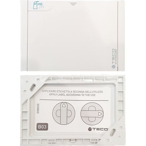 Placca di copertura valvola Acqua Teco B03 Multicolore Bianco