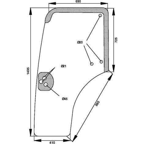 Vetro portiera UNIVERSALE D6865