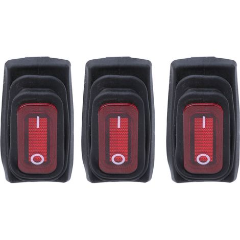 3 pièces interrupteur d'éclairage étanche broche de lampe Type de navire marche/arrêt 250VAC/125VAC pour LightRed