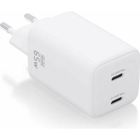 Caricabatterie da Parete Aisens ASCH-65W2P039-W Bianco 65 W