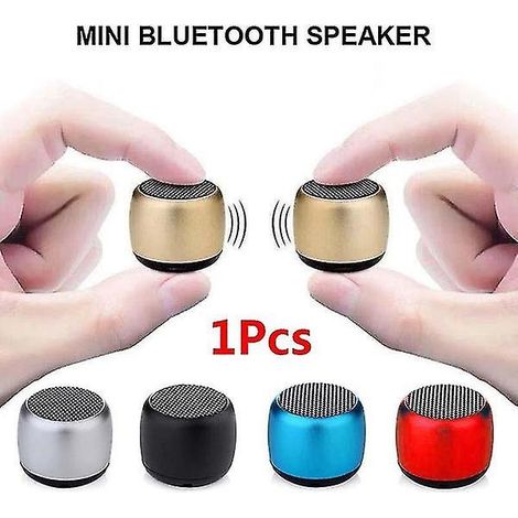 Mini enceinte Bluetooth portable sans fil avec caisson de basses en métal et basses profondes. (1/5)
