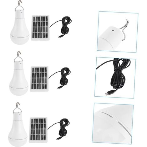 Pack Solar LED Light Bulb LED Light Bulb Solar Light Bulb Outdoor Solar Light Solar Panel Hook Payment Hook Payment MUMU