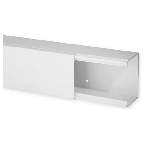 Goulotte de distribution TA-E 80x60mm - Barre de 2m - 1 compartiment - Blanc (1/2)
