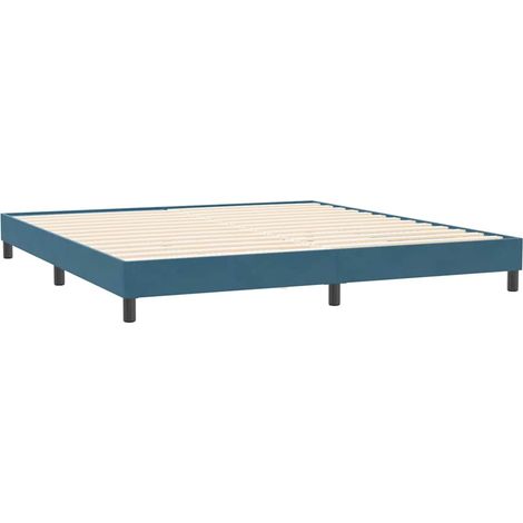 Estructura cama sin colchón terciopelo azul oscuro 200x220 cm vidaXL