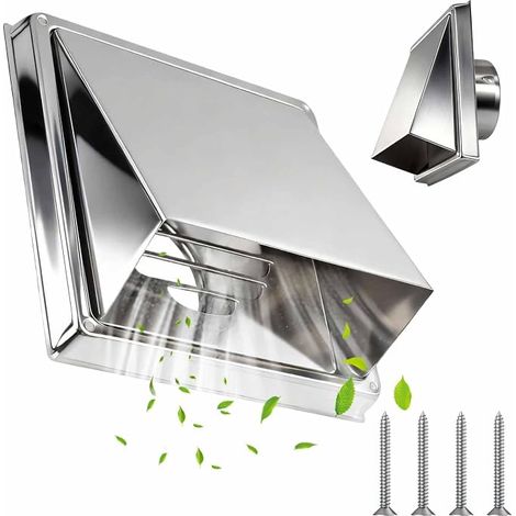 304 Stainless Steel Air Vent Grille,Diameter 100 mm, With Mosquito Net,With Rubber Seal,For HVAC Pipe and Cover (1/5)