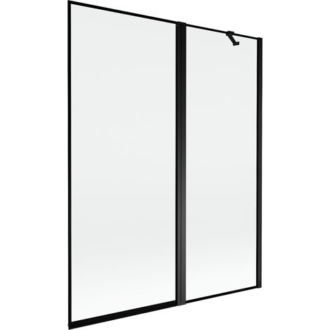 Mexen Mist paravento doccia a 2 ante destro 140 x 150 cm, cornice nera, nero - 8A9-140-011-70-70-P (1/5)
