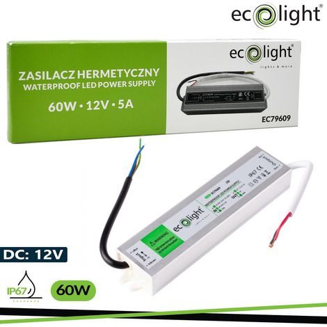 ALIMENTATORE IP67 60W 12V 5A 180X40X22MM (1/3)
