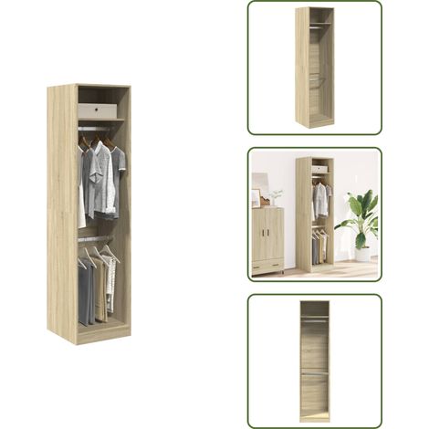 vidaXL Garde-robe Chêne sonoma 50x50x200 cm Bois d'ingénierie (1/5)
