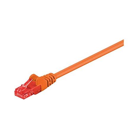cavo patch di rete cat 6 u-utp spina rj45 non schermato arancione 1,5 mt (1/2)