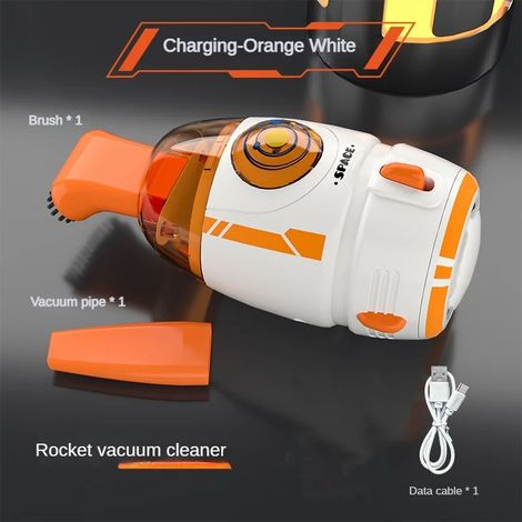 Aspirateur de bureau (Orange, rechargeable par USB), électrique, avec veilleuse (1/5)