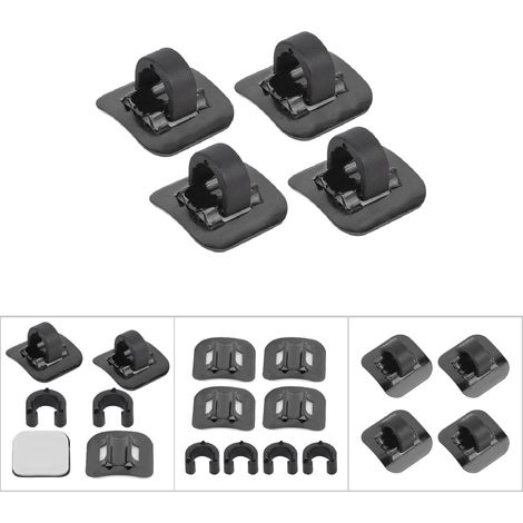 CANSUCC 4 Guides de Câble de Frein Vélo avec Adaptateur et Boucle C pour Cadre (Noir) (1/5)