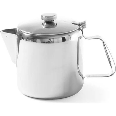 Cafetière - Acier Inoxydable - 0,9 L - Couvercle Bouton-Poussoir - Lavable En Lave-Vaisselle