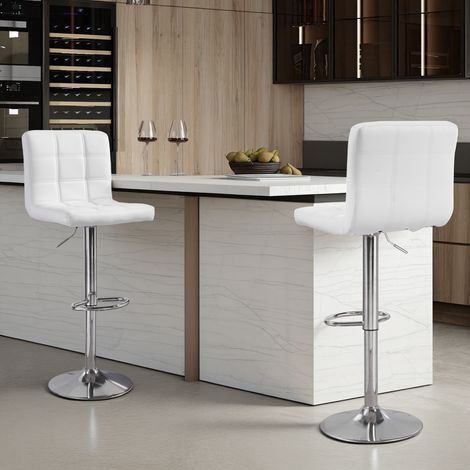 FLITI Panana Adjustable Swivel PU Leather Bar Stool with Backrest and Footrest for Kitchen (1/5)