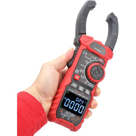 Pince ampèremétrique numérique HT208D, testeur de tension et de courant AC/DC NCV, multimètre 6000 points (1/5)