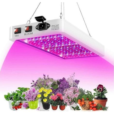 2000W LED Grow Light for Indoor Plants, 312 LEDs, Full Spectrum, Dual Switch, IP65 Waterproof, for Vegetation and Flowering, (1/5)