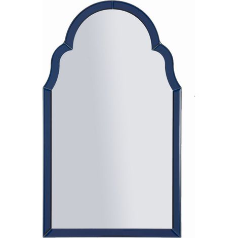 Specchio da parete Tangeri ad arco con cornice specchio blu 41x74 cm