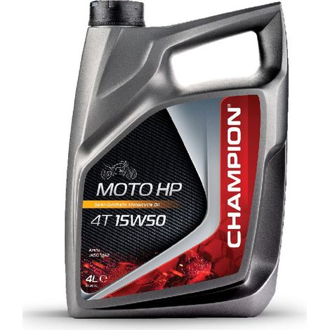 CHAMPION ACEITE DE MOTOR MOTO HP 4T 15W50 4L MA2 SEMISINTÉTICO (AKC)