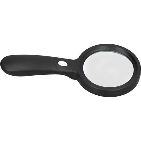 Loupe LED ronde noire 10x, loupe à main avec lumière pour bureau, école, extérieur, maison (1/5)