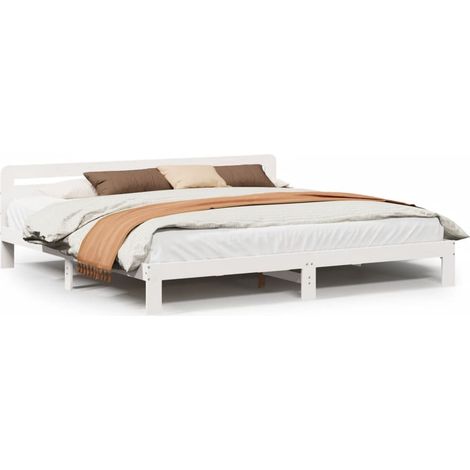 Maison Exclusive - Giroletto senza Materasso Bianco 200x200 cm Legno Massello Pino