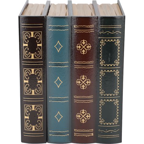 Boîte rangement forme livre style ancien rétro panneau densité polyvalente faux ouvrage décor café étagère accessoire photo 16x14x20 cm 1 pièce modèle B (1/5)