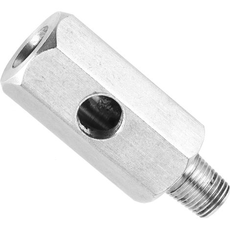 Raccord en T BSPT 1/8" vers adaptateur NPT pour capteur de pression d'huile, en acier inoxydable, pour conduite d'alimentation du turbocompresseur (1/5)