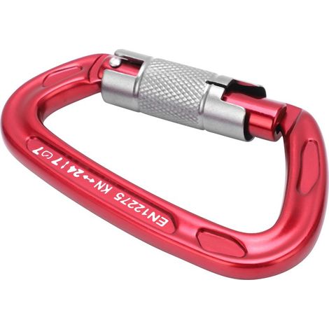 Camnal Verrou de protection principal pour alpinisme extérieur, léger, résistant à la corrosion, type D, rouge