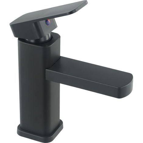 Mitigeur lavabo cascade - inox - chromé - eau chaude/froide (1/5)