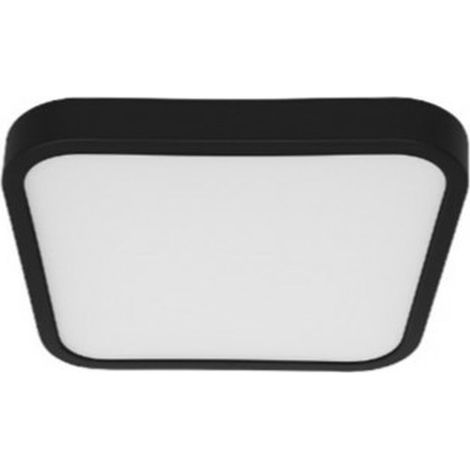 Soffitto Led 24w Cct Square Black Silver Hydra 490516