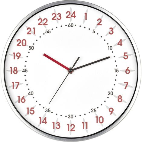 TFA Dostmann 60.3069.02 Quarz Wanduhr 304 mm x 48 mm  Aluminium