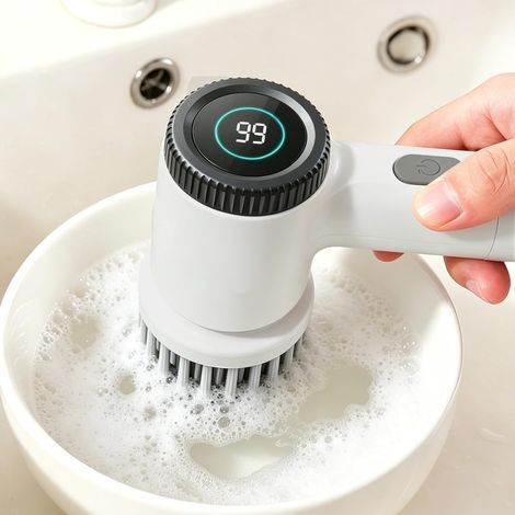 Betriebsarten – Flexible, rotierende elektrische Reinigungsbürste – Wiederaufladbarer Akku – Ideal für Reinigungsbegeisterte (1/5)