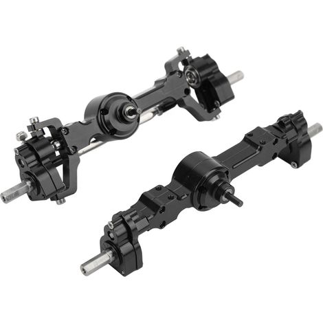 Essieux avant et arrière en alliage d'aluminium, pièces de rechange pour essieux 4 roues RC pour séries MN 90 et 99S, noir (1/5)