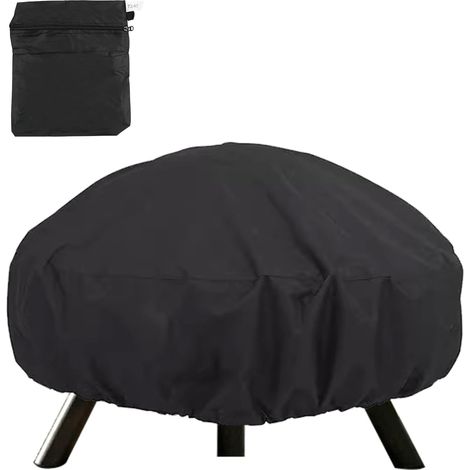 85 x 40 cm tissu Oxford 420D housses pour feu, couverture de puits de feu pour rond, housse de protection imperméable, housse de protection pour incendie, housse de barbecue (85 x 40 cm)