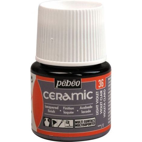 Peinture céramique décorative et résistante à FROID PEBEO 36 VIOLET CLAIR 45ml (1/4)