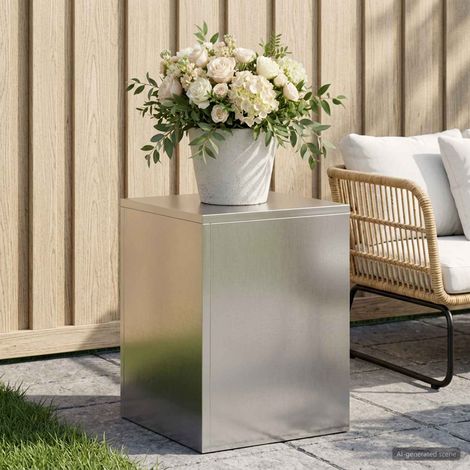 vidaXL Plant Stand Silver 30 x 30 x 40 cm Steel (1/5)