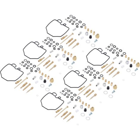 Kit di revisione per carburatore di moto, set da 6 pezzi di alta qualità in gomma ABS resistente all'olio e metallo, per una riparazione stabile del carburatore di veicoli. (1/5)