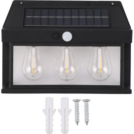 IP65 waterproof solar wall light, motion detector, high brightness, for outdoor garden lighting. (1/5)