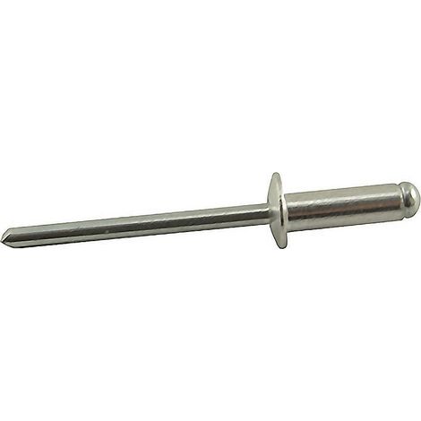 WURKO remaches acero 4,8x12mm cabeza aluminio  caja 500 , Remache. - Remache de acero y cabeza de aluminio. - 4.8 x 12 mm. Largo 40 mm. - Gris. - Caja 1200 g. - Contenido 500 unida (1/3)