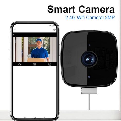 Caméra de sécurité intelligente avec IA – Vision nocturne en couleur, enregistrement continu sur carte SD et cloud pour surveillance domestique (1/5)