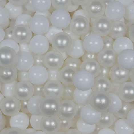 Palline giocattolo ø7cm 500 pezzi bianche, perla (1/3)