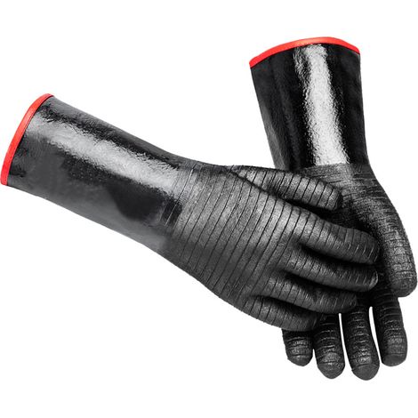 Gants de barbecue, 35 cm (14 pouces), résistants à la chaleur jusqu'à 500 °C (932 °F), pour griller, fumer, cuire, rôtir et faire des grillades : 35 cm (1/5)