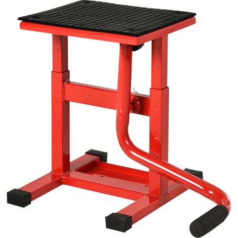 Sollevatore per moto 150 kg in metallo rosso 48 x 34 x 43 cm regolabile - CHICFURN (1/5)
